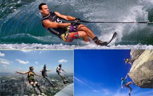 ورزش‌های مخاطره ‌آمیز, ورزش پرمخاطره اسکی روی برف, ورزش‌های اکستریم آبی