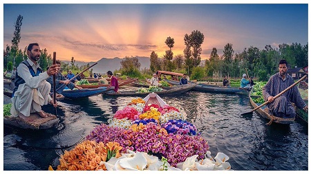 بازار گل فروشان دریاچه دال دیدنی های دریاچه دال, زمان بازدید از دریاچه دال کشمیر, دریاچه دال