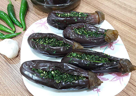 ترشی بادمجان شكم پر,طرز تهیه ترشی بادمجان شكم پر