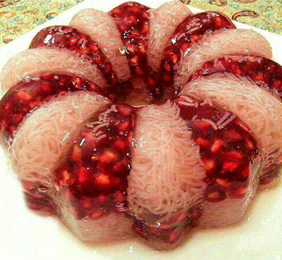 تهیه ژله انار و فالوده,درست کردن ژله انار و فالوده