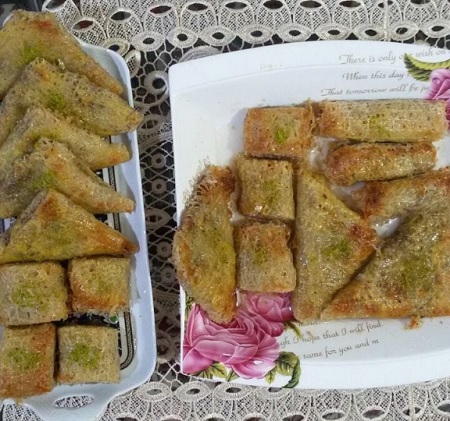 طرز تهیه رشته ختایی با شیر, رشته ختایی یا کادایف, طرز تهیه رشته ختایی خامه ای