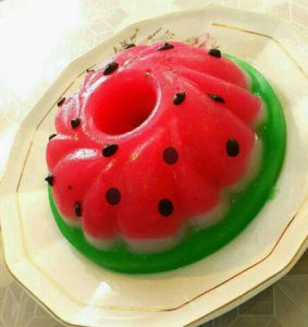 طرز تهیه مسقطی هندوانه, درست کردن مسقطی به شکل هندوانه