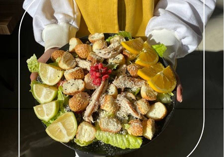سالاد سزار رژیمی با مرغ سالاد رژیمی با مرغ, سالاد رژیمی, طرز تهیه سالاد رژیمی با مرغ