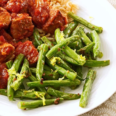 طرز تهیه خوراک لوبیا سبز و سویا رژیمی, طرز تهیه خورش لوبیا سبز و مرغ رژیمی