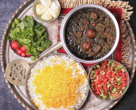 خورش جعفری با گوشت چرخ کرده, خورش جعفری قورمه گیلانی, آموزش خورش جعفری