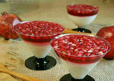 فرنی و ژله انار،طرز تهیه فرنی و ژله انار درست کردن فرنی و ژله انار, طرز درست کردن فرنی و ژله انار