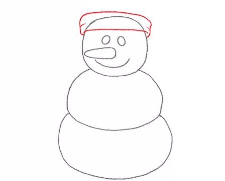 کشیدن یک آدم برفی به صورت مرحله ای
