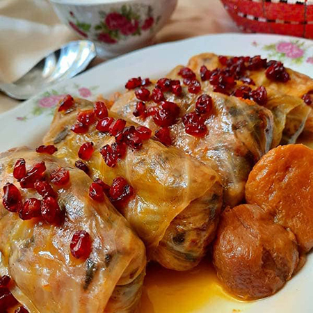 طرز تهیه دلمه کلم معرفی شام های شب یلدا, طرز تهیه آش های محلی برای شام یلدا, آموزش غذاهای شب یلدا