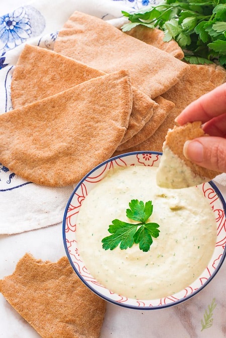 سس تاهینی با ماست , ارده , طرز تهیه تاهینی