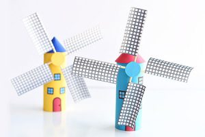کاردستی آسیاب بادی,آموزش کاردستی آسیاب بادی,مراحل ساخت کاردستی آسیاب بادی