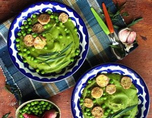 طرز تهیه غذا با نخود فرنگی, ساندویچ نخود فرنگی و مرغ رژیمی, خوراک نخود فرنگی و گوشت چرخ کرده