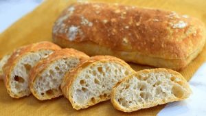 اموزش نان چاپاتا, نان حجیم با خمیر ترش, طرز تهیه نان چاباتا حجیم شده