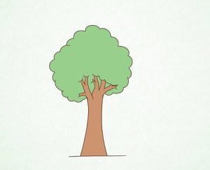 نقاشی درخت,نقاشی درخت با مداد,نقاشی درخت ساده