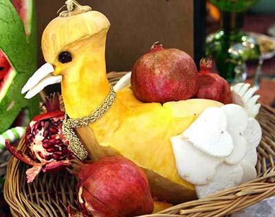 تزیین میوه شب چله , تزیین میوه شب یلدا