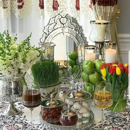 هفت سین مدل شیشه ای سفره هفت سین مدل شیشه ای, مدل سفره هفت سین شیشه ای, هفت سین مدل شیشه ای