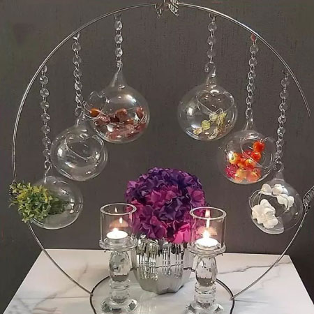 سفره هفت سین با استوانه شیشه ای سفره هفت سین مدل شیشه ای, مدل سفره هفت سین شیشه ای,سفره هفت سین با استوانه شیشه ای
