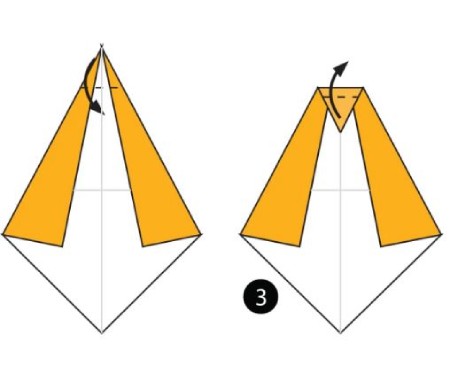 آموزش اوریگامی گنجشک